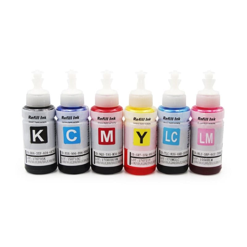 Kit 6 Tintas Epson L800 L801 Genericas